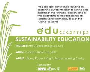 Moving Towards a Sustainable Education at EDUCamp 2010