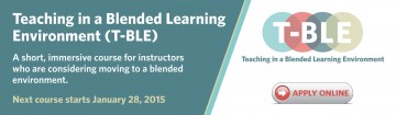 Teaching in a Blended Learning Environment (T-BLE)