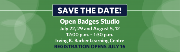 Save the Date! Open Badges Studio